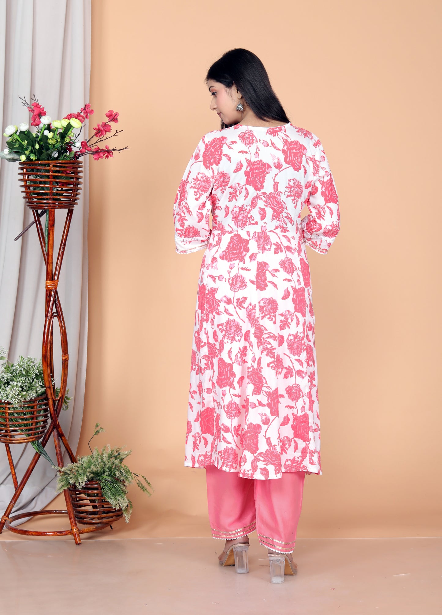 Akrish Pure Cotton Pink Kurta Set with Dupatta for Women | Premium Daily & Festive Wear | Elegant Ethnic Suit 2025