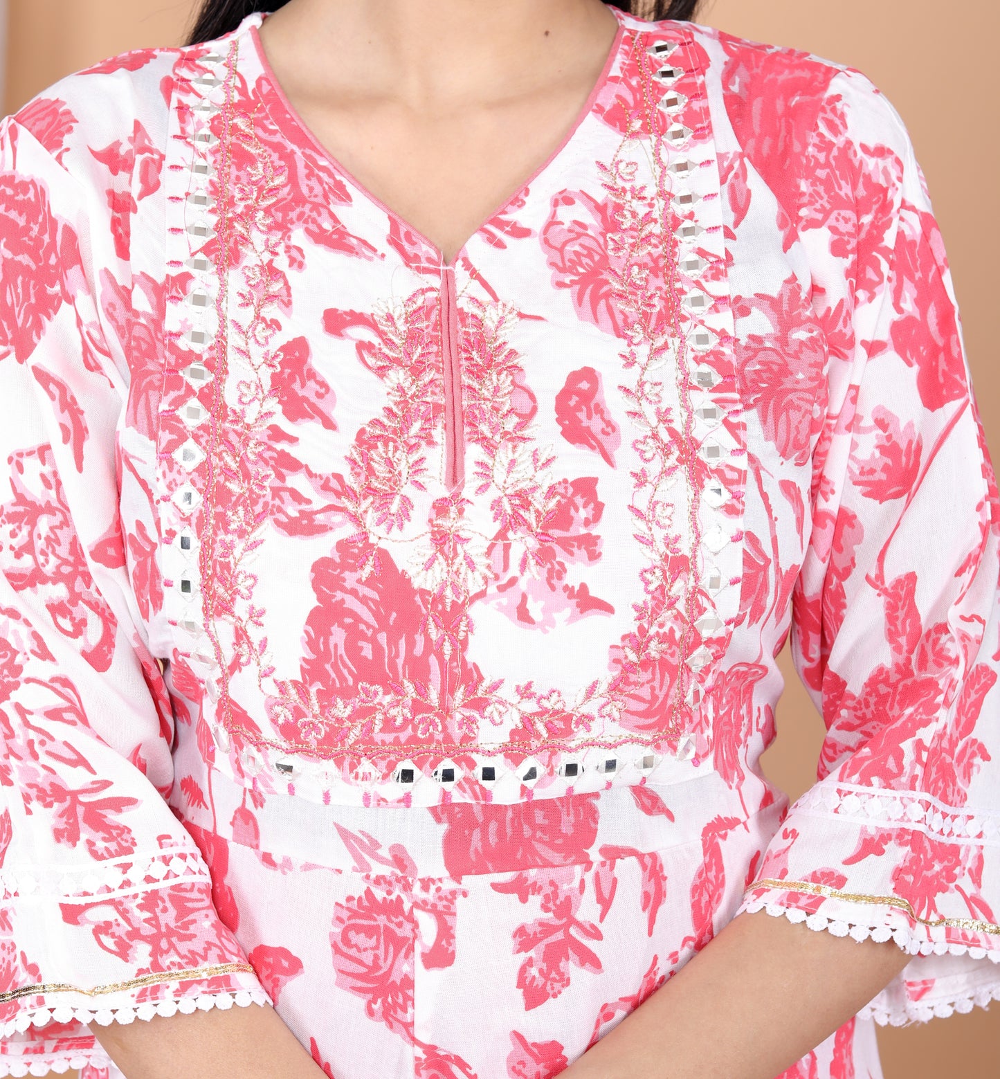 Akrish Pure Cotton Pink Kurta Set with Dupatta for Women | Premium Daily & Festive Wear | Elegant Ethnic Suit 2025