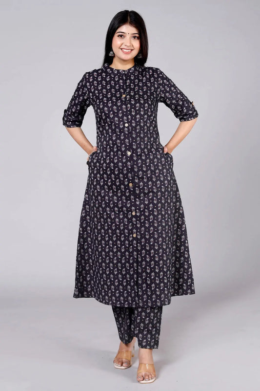 Black Kurti for Women | Elegant Daily Wear Kurti Akrish