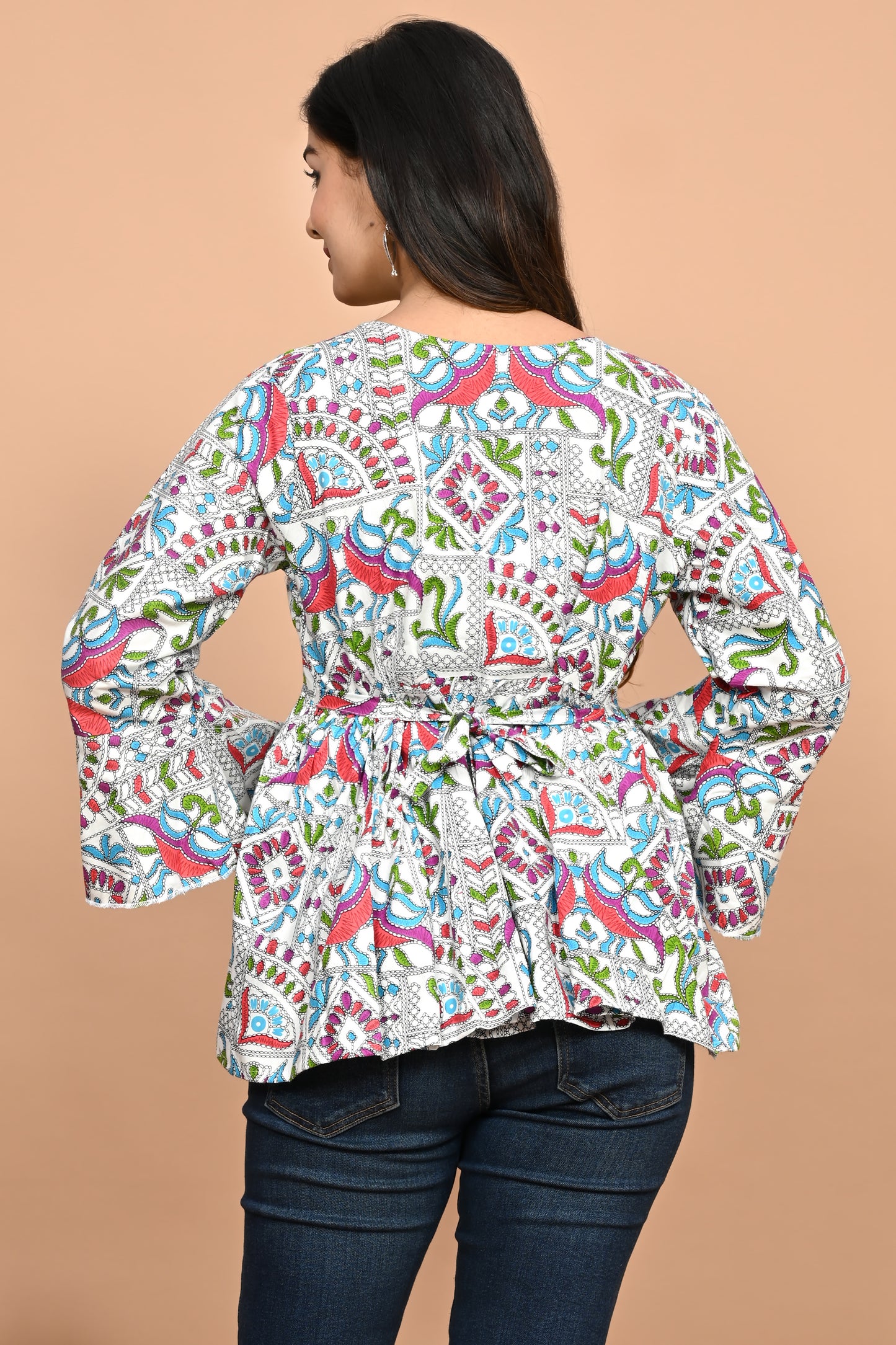 Akrish Designer Multicolor Premium Cotton Tops for Women | Lightweight Casual & Office Wear