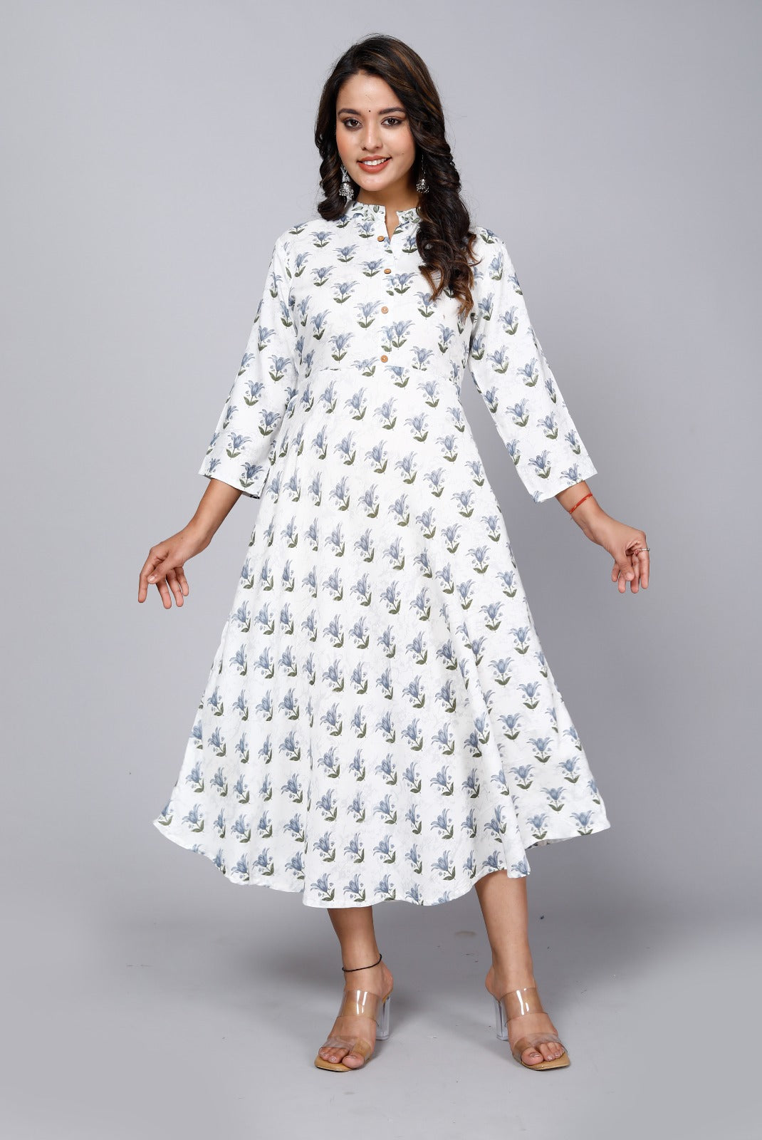 Akrish White Designer Long Kurta for Women | Pure Cotton Premium Ethnic Wear