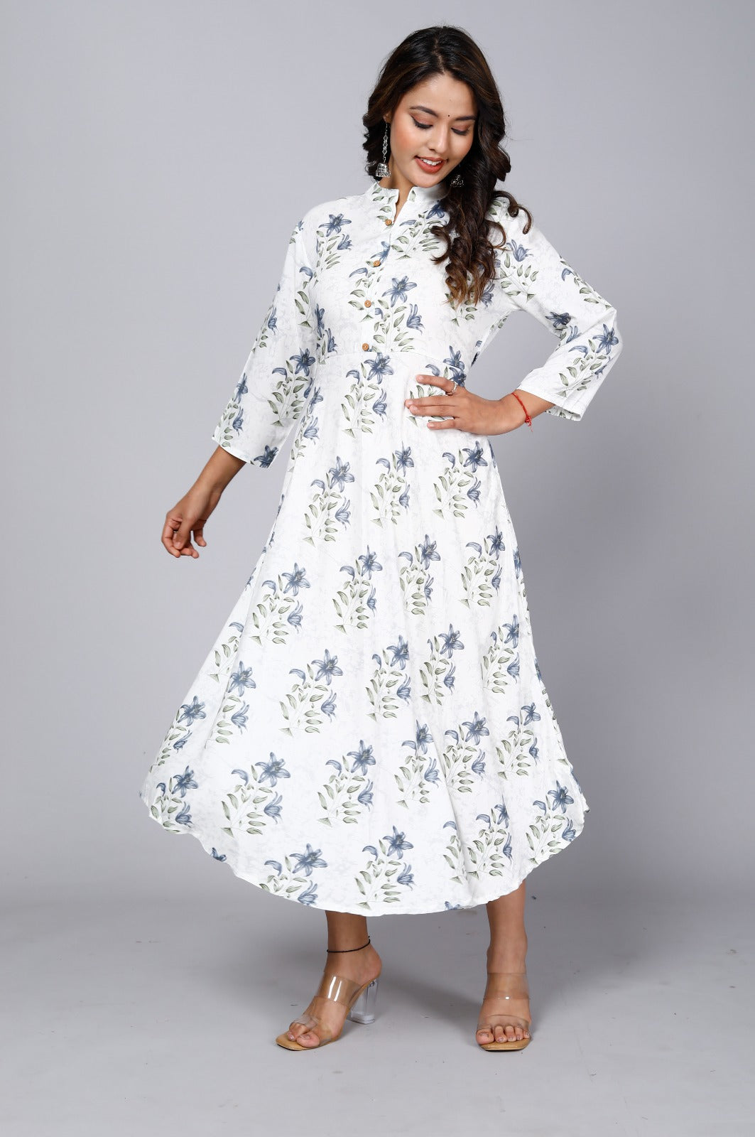 Akrish White Designer Long Kurta for Women | Pure Cotton Premium Ethnic Wear
