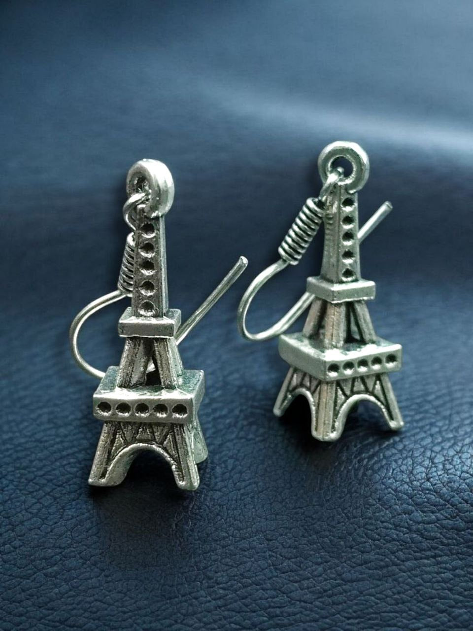 Eiffel Tower Dangler Earrings for Women | German Silver Party Wear Hook Earrings Akrish
